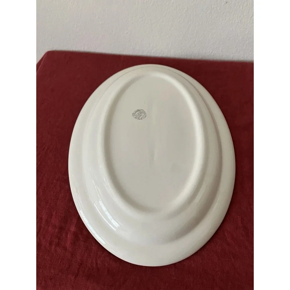 Vintage ‘40s/‘50s Vernon Kilns Vernonware Homespun Plaid 14” Oval Platter